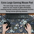 thumbnail image 3 of Office Desk Pads Floral Pattern Jumbo Mouse Pad Gaming Mousepad Large Mouse Pads The Desk Mat Non-Slip Rubber Base Waterproof with Stitched Edges 35.4 X 15.7 for Game Office,, 3 of 7