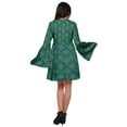 thumbnail image 4 of Moomaya Robe Plissée pour Femmes Grande Taille Robe Mini à Longues Manches Évasées, 4 of 6