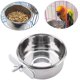 thumbnail image 4 of Cuenco colgante para comida de pájaros, comedero de agua de acero inoxidable, para periquitos, comedero para jaulas de pájaros, accesorio para animales pequeños, pinzones, conure (un cuenco pequeño pa, 4 of 5