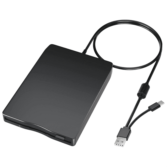 USB Floppy Disk Reader Floppy Disk Drive Dual Interface External USB C Floppy Disk Drive for PC Laptop Notebook Desktop
