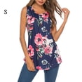 thumbnail image 3 of Sonducket Camiseta de mujer Camiseta sin mangas con botones estampados Blusa sin mangas Prendas para la parte del cuerpo Rosa, Azul, S Sonducket AP002917-06, 3 of 4