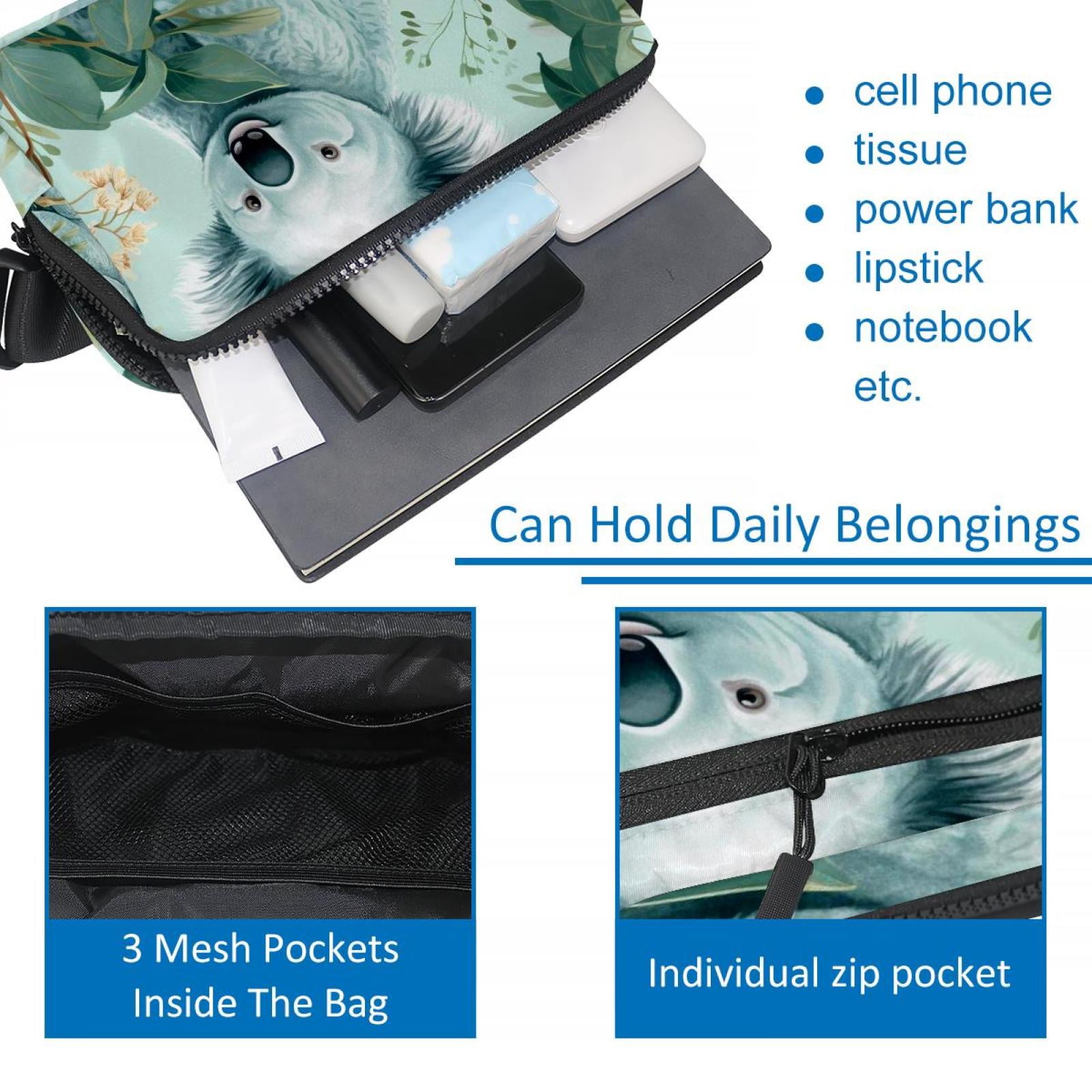 Koala Lightweight, Adjustable Fanny Packs with Extension Strap - Unisex Sling Bag Money Belt
