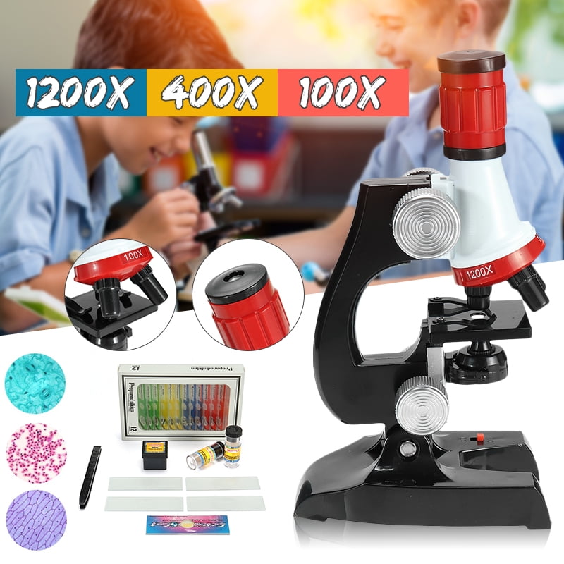 SUZYN Microscope 100X-1200X-1200X Gifts for Kids Beginner Biological Microscope Metal Body with Phone Holder Adapter Plastic Slides Magnification : 100X 600X 1200X SUZYN Microscope 100X-1200X-1200X Gifts for Kids Beginner Biological Microscope Metal Body with Phone Holder Adapter Plastic Slides Magnification : 100X 600X 1200X
