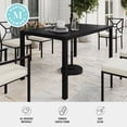 thumbnail image 5 of Martha Stewart 60" Indoor-Outdoor Patio Table with Slatted Top and Steel Frame in Black, 5 of 12