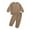 Brown, variant on XBASW Toddler Baby Sweatsuit Outfit for Boys Girls Spring Fall Solid Color Pullover Sweatshirt + Elastic Waist Sweatpants Kids Tracksuit 2PCS Set Size 1-9T
