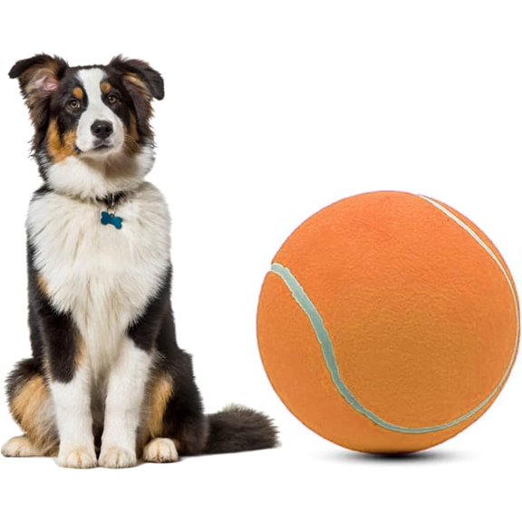 9.5" Oversize Giant Tennis Ball Dog Tennis Ball Large Pet Chew Toy Dog Ball Gift with Needle