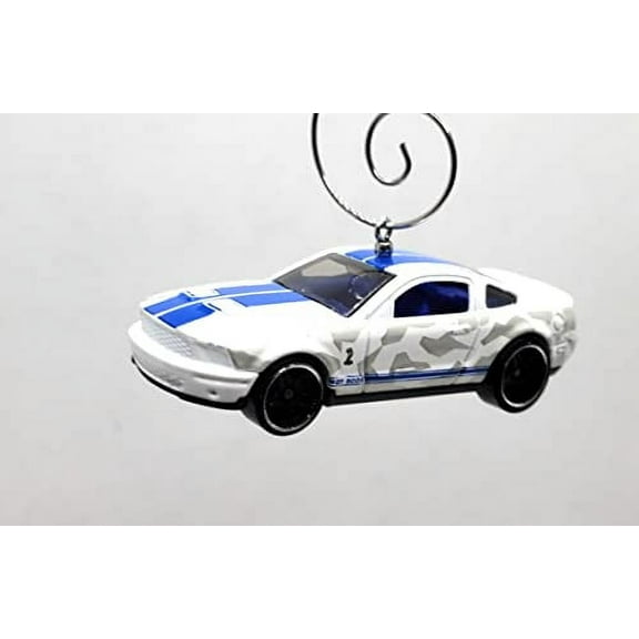 Christmas Ornament for 2007 Shelby GT-500 White Gray Blue