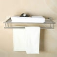 thumbnail image 4 of GZ8000-LS Bathroom Lavatory Towel Rack Towel Shelf with Two Towel Bars Wall Mount Holder,24-Inch SUS 304 Stainless Steel Brushed Nickel, 4 of 5