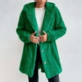 thumbnail image 2 of wycnly 2023 Sweater Coat for Women Plush Coat for Women Loose Casual Solid Button up Cardigan Hooded Outwear Long Sleeve Cozy Fuzzy Fluffy Overcoat Winter Sweater Coat, 2 of 6