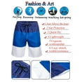 thumbnail image 5 of Youloveit Mens Swim Trunks Quick Dry Beach Swimwear Colorblock Board Shorts Bathing Suits with Mesh Lining Elastic Waist Drawstring,up to size 5XL, 5 of 8
