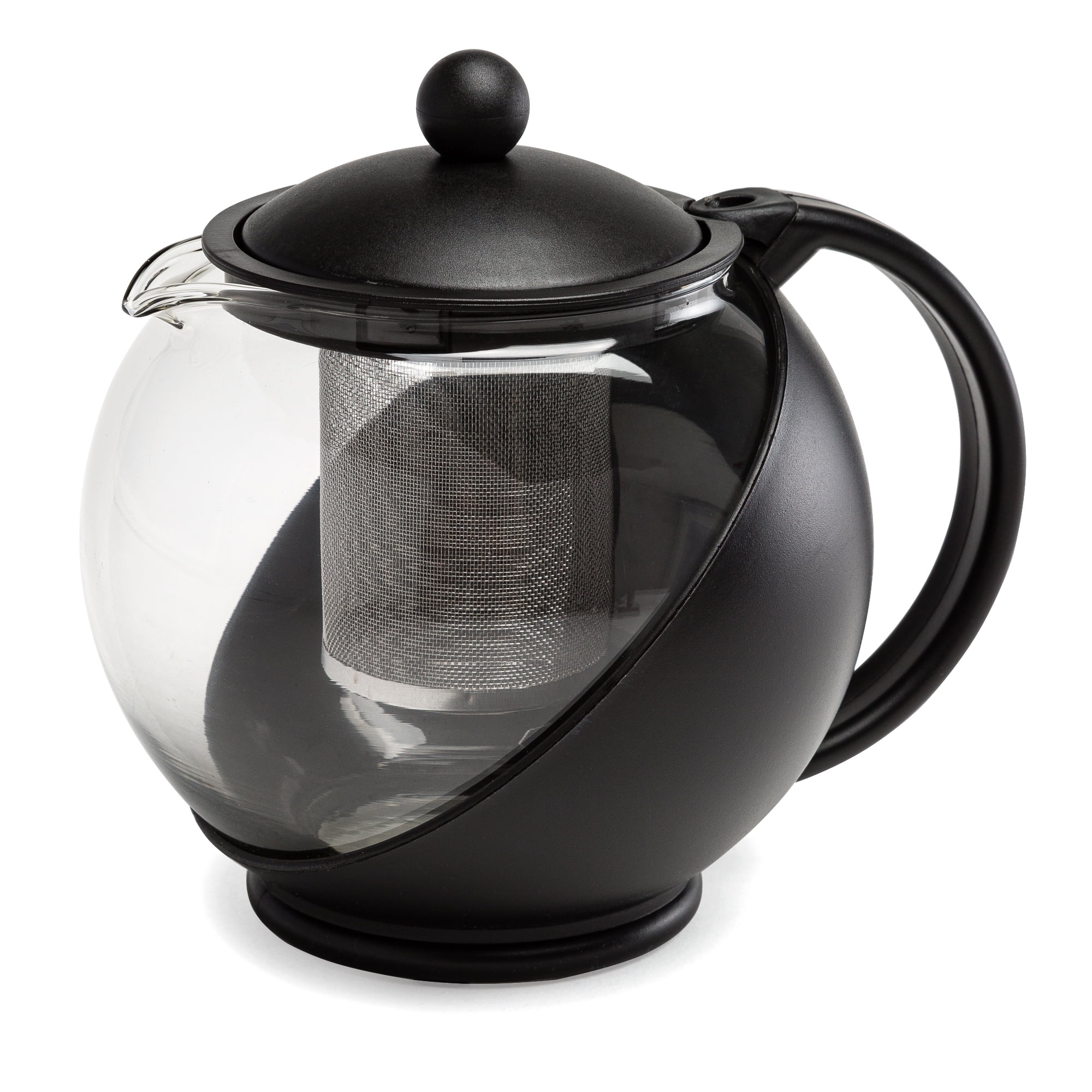 Steinzeit Design Tea Pot (44 oz) - Premium Ceramic Teapot with Infuser for  Loose Tea - Black Teapot Ceramic with Removable Strainer - Yahoo Shopping