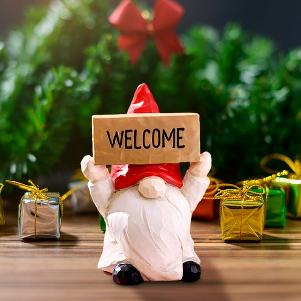 Adornos navideños Enanitos Elfos Duendes Regalos de Navidad Hogar Escritorio Coche Resina Pequeños adornos Manualidades Enano Elfo