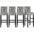 thumbnail image 1 of Jacquard Bar Chair Stool Cover - 4 Pack Stretch Chair Slipcover Pattern for Short Swivel Dining Chair-Counter Height Side Chairs,24, 1 of 7