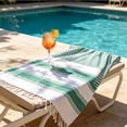thumbnail image 5 of Beach Towel with Tassels Striped Quick Dry Lightweight 100x180cm for Travel Pool Camping Picnic, 5 of 6