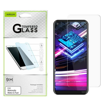 MOTOROLA Moto g fast Screen Protector Tempered Glass [9H Hardness] [Ultra-Clear HD] [Bubble Free] [Case Friendly] Premium Shockproof Tempered Glass Screen Protector 2.5D for Motorola Moto G Fast /2020