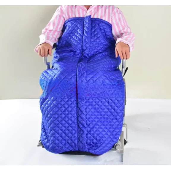Elderly Patient Leg Guard Warm Hicken Wheelchair Half Pack Thermal Blanket Waterproof Windproof Cold Proof Health Care Supplies (blue)
