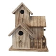 thumbnail image 2 of Bird House with Rod Creative Wooden Birdhouse for Garden Outdoor Courtyard, 2 of 10