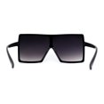 thumbnail image 4 of Flat Top Mobster Square Rectangle Oversize Plastic Sunglasses Black Smoke, 4 of 4