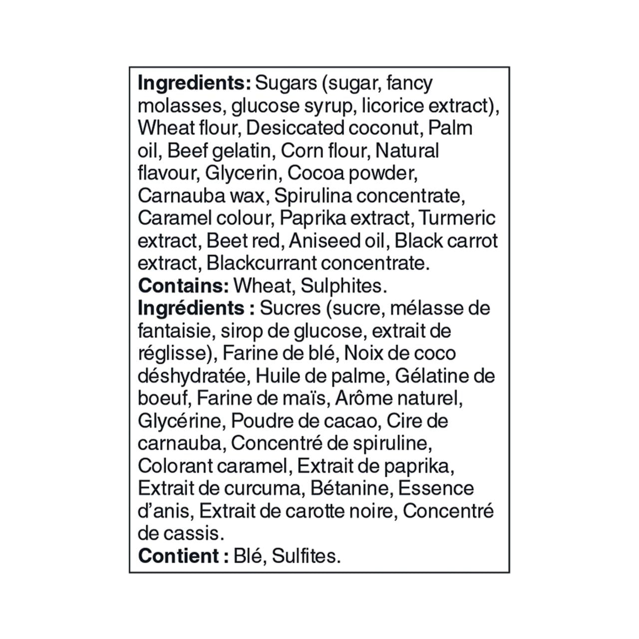 Réglisses assorties de qualité supérieure Notre Excellence 700GR