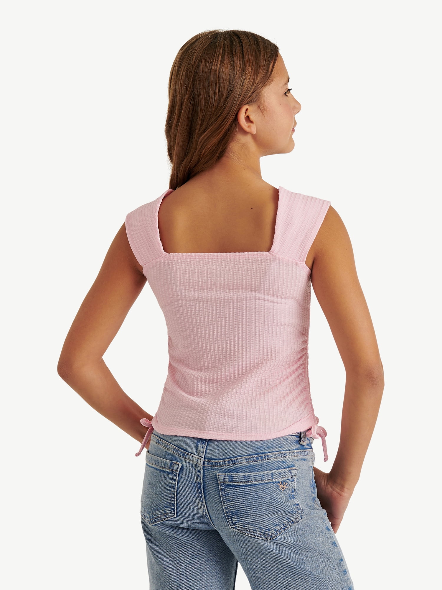 Justice Girl's Cap Sleeve Cinch Tee, Sizes XS - XLP