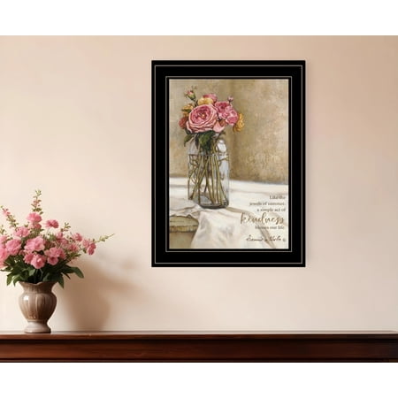 HomeRoots 19 x 15 x 1 in. Jewels of Summer 2 Black Framed Print Wall Art