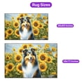 thumbnail image 5 of Shetland Sheepdog Hello Summer Sunshine Sunflowers Spring Retro Vintage Indoor Rug Sheltie Dog Lover Gifts Carpet Living Bed Room Sofa Home Decor - 00008, 5 of 5