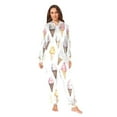 thumbnail image 2 of FORMRS Onesies Pajama for Adults Unisex Hoodie Winter Jumpsuit One Piece Sleepwear, Sizes S-2XL, Ice Cream Pattern, 2 of 7