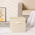 thumbnail image 5 of Unique Bargains Fabric Storage Cube Storage Bin Storage Basket Beige, 5 of 7
