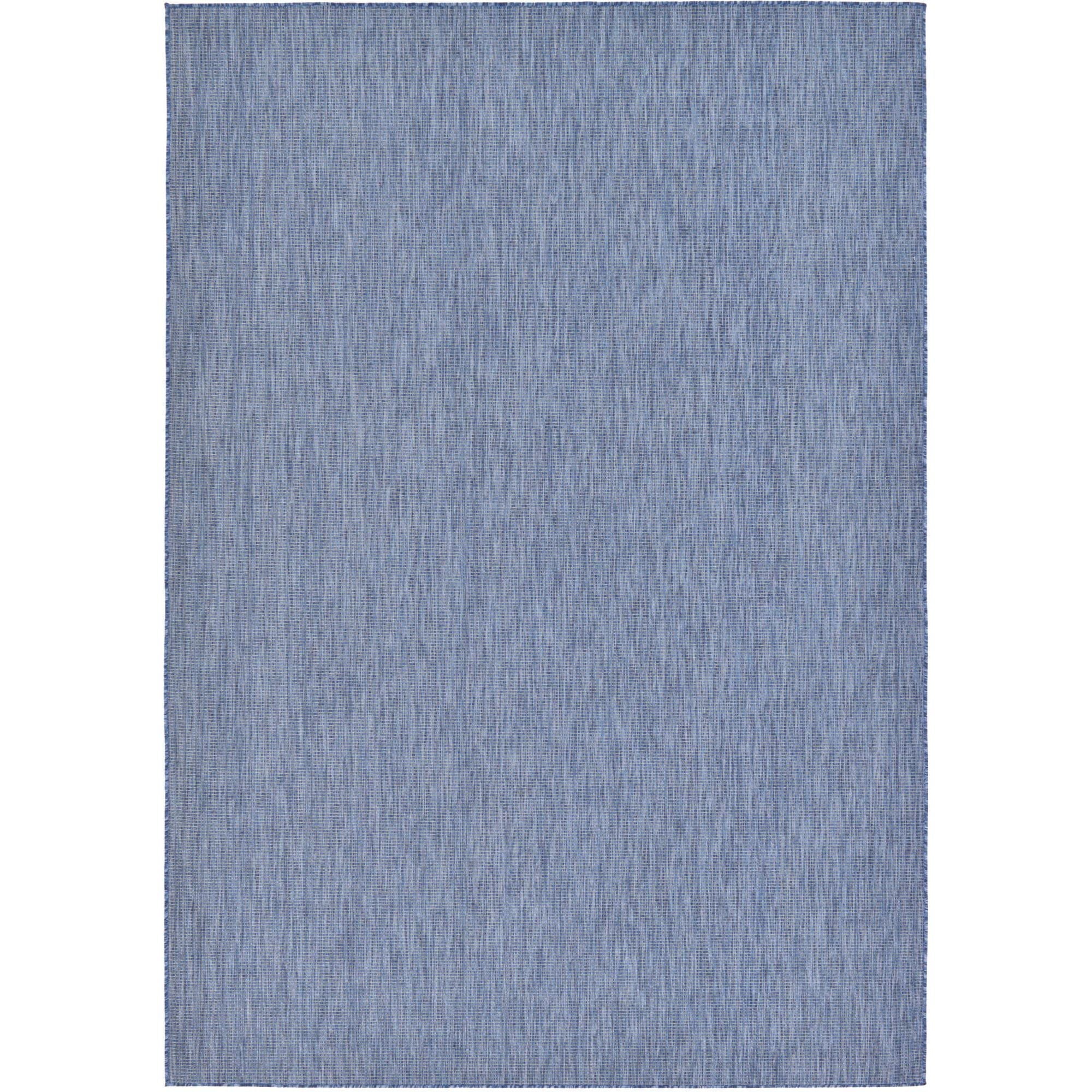 Unique Loom Solid Outdoor Contemporary Distressed Area Rug or Runner