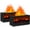 Two Black, variant on Flame Effect Mist Diffuser, 150mL Water Tank with Ambient Light, Remote Control, Timer and USB Power