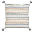 thumbnail image 3 of LR Home Blue Altair Oceanside Chevron 2'-6" X 2'-6" Indoor Square Hand - Crafted Decorative Floor Pillow, 3 of 5