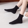 thumbnail image 5 of Zhengup Women's Ruffle Socks,Casual Cute Ankle Socks Breathable Knit Cotton Soft Frilly Crew Socks for Women 6 Pack, 5 of 7