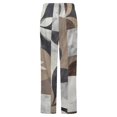 thumbnail image 6 of Abstract Floral Geometric Design Winter Female Pants Flannel High Waist Women Pants Lady Warm Straight Leg Plush Trousers, 6 of 7