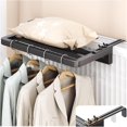 thumbnail image 1 of Clothes Airer,3 Bars Over Radiator Clothes Airer Rack, Radiator Dryer Rack Widened 25cm, Adjustable Radiator Hangers for Drying Clothes, Suitable for Heater Thickness 1-16cm(Black,60cm), 1 of 1