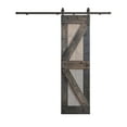 thumbnail image 2 of Coast Sequoia Inc Coast Sequoia 30in x 84in K Series Multi-Color Pine Wood Sliding Barn Door With Hardware Kit Carbon Grey / Light Grey, 2 of 5