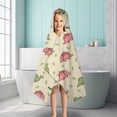 thumbnail image 6 of Green and Pink Dinosaur Pattern Hooded Bath Towel，50"x30" for Ages 3 To 12 Kids, Quick Dry Lightweight Soft Microfiber Hood Beach Towel Cover Up for Kids, 6 of 7