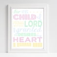 thumbnail image 2 of Gender Neutral Nursery Art For This Child I Prayed Christian Art Bible Verse Gender Neutral Pastels Pink Blue Yellow Green Baby Shower Gift Christening Gift Baptism Gift 24x36, 2 of 2