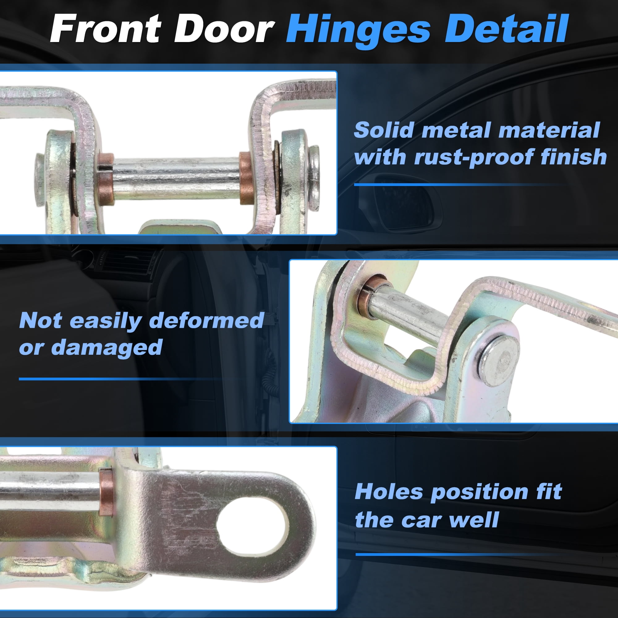 Unique Bargains Front Left Door Hinge Assembly for Nissan Armada Titan 2005-2018