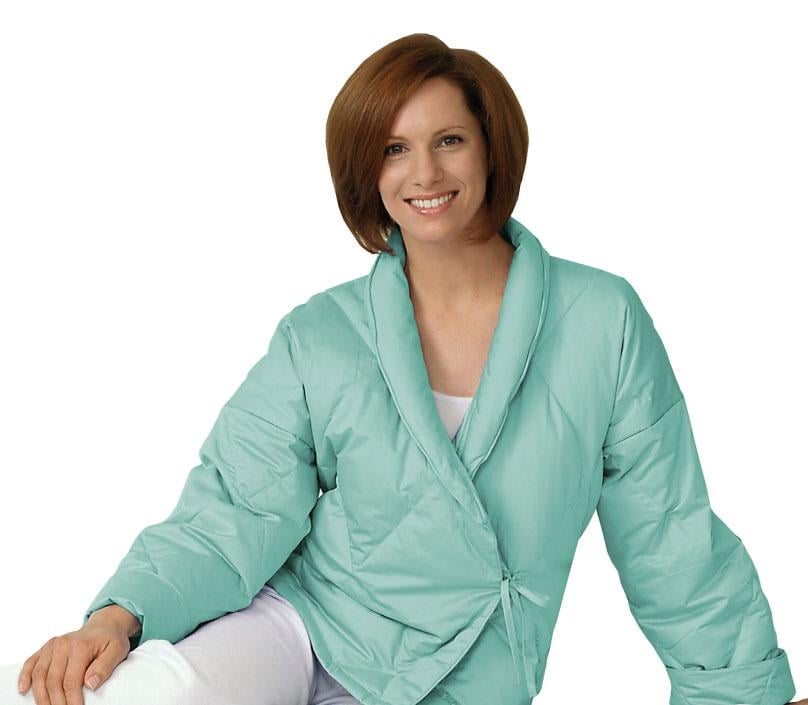 Quilted Down Bed Jacket SEAGLASS / S (810)