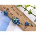thumbnail image 3 of Cute Sapphire Blue Green Small Eggplant Rhinestone Fashion Pendant Earring Set, 3 of 4