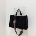 thumbnail image 3 of Bolsa cruzado de moda para mujer grande con asa superior de fin de semana de viaje de nailon (negro) Likrtyny Para Estrenar, 3 of 8