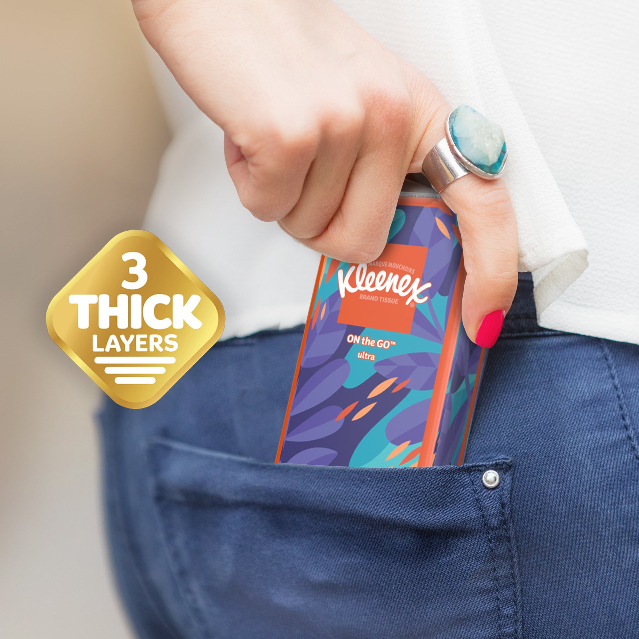 Kleenex Portable Mini On-the-Go Facial Tissues, 6 Individual