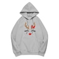 thumbnail image 4 of Oversized Hoodies for Women Drawstring Hoodie Loose Preppy Sweatshirt with Pocket Womens Pullover, 4 of 9