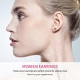 thumbnail image 4 of Silver Zircon Stud Earrings for Decor 2Pairs Tiny Ear Piercing Jewelry, 4 of 5