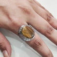 thumbnail image 6 of Tiger Eye Ring, Natural Tiger's Eye, June Birthstone Tiger Ring, Silver Jewelry, 925 Silver Ring, Birthday Gift, Heavy Mens Ring, Healing Gemstone, Mans Designer Ring, Christmas, Mens Signet Ring, 6 of 7