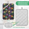 thumbnail image 3 of WOBOGO Spider Web Skull Oven Mitts 2 Piece Heat Resistant 338 Degrees F Square Insulation Pads for A Wide Range of Cooking Occasions, 3 of 7