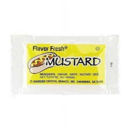 Flavor Fresh Yellow Mustard, 4.5 Gram Pouch -- 200 per case