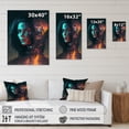 thumbnail image 4 of Designart Double Exposure Woman Portrait Sci-Fi IV Canvas Wall Art, 4 of 5