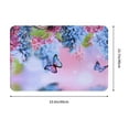 thumbnail image 3 of Purple Butterfly Bath Mat Floral Bathroom Rug Non-Slip Floral Bathroom Floor Carpet Decorative Bath Rug 16" X 24", 3 of 8