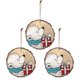 thumbnail image 1 of Precioso colgante de madera redondo de Navidad con estampado de animales Wmkox8yii fhajkh5439, 1 of 1
